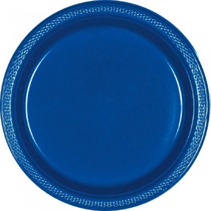 Bright Royal Blue Festive Occasion® Plastic Tableware Plate, 7"