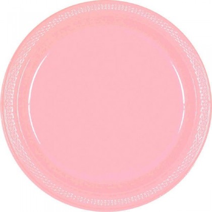 New Pink Festive Occasion® Plastic Tableware Plate, 7"