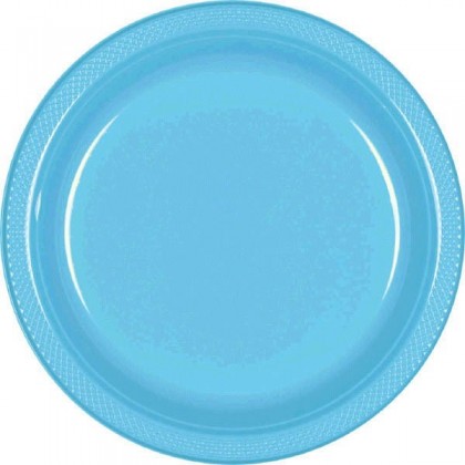 Carbbean Blue Festive Occasion® Plastic Tableware Plate, 7"