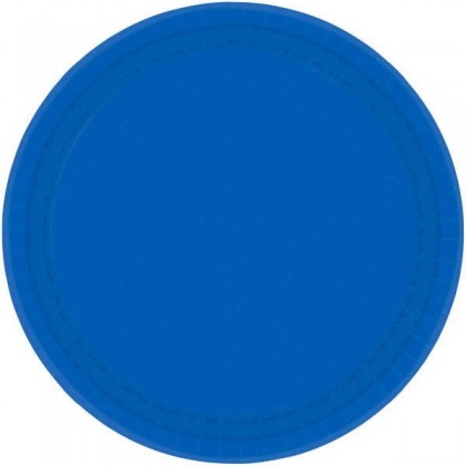 Bright Royal Blue Festive Occasion® Plastic Tableware Plate, 9"
