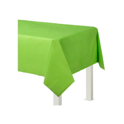 54" x 108" Plastic Solid Rectangular TableCover - Kiwi