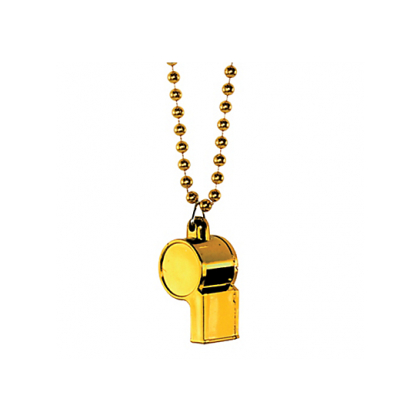 Necklace, 36"; Whistle, 2" Whistle on Chain Necklaces Yellow