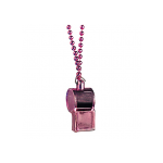 Necklace, 36"; Whistle, 2" Whistle on Chain Necklaces Pink