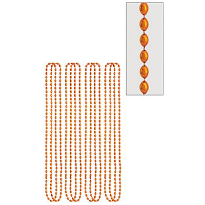 30" Metallic Necklaces Orange