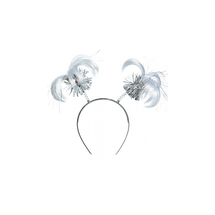 8" x 5" Ponytail Headbands Silver