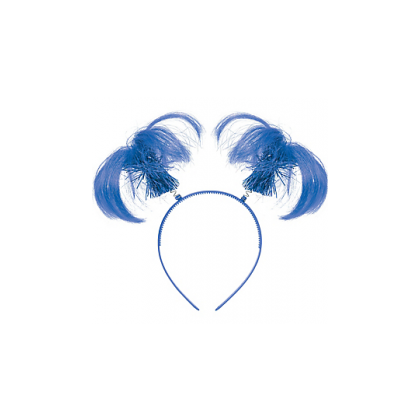 8" x 5" Ponytail Headbands Blue