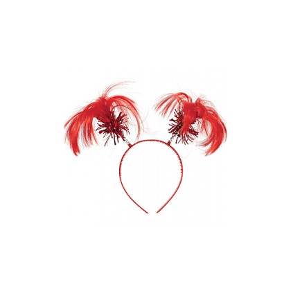 8" x 5" Ponytail Headbands Red