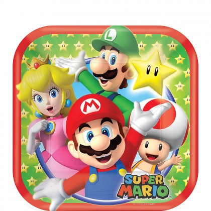 Super Mario Brothers™ Square Plates 7in