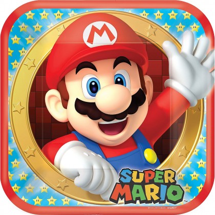 Super Mario Brothers™ Square Plates, 9in
