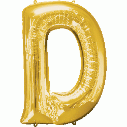 P50 35" (Gold) Letter D SuperShape™ P50 35" (Gold) Letter D SuperShape™