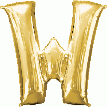 P50 35" (Gold) Letter W SuperShape™ P50 35" (Gold) Letter W SuperShape™