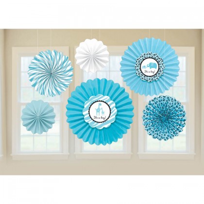 Sweet Safari Boy Paper Fan Decorations