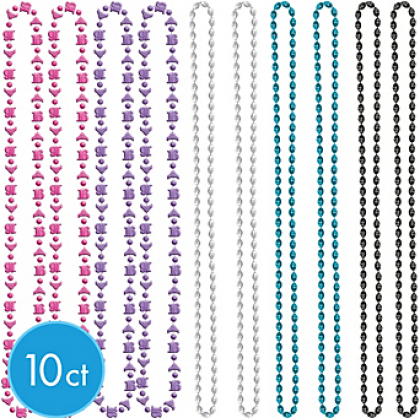 Sweet Sixteen Celebration Party Beads - Plastic