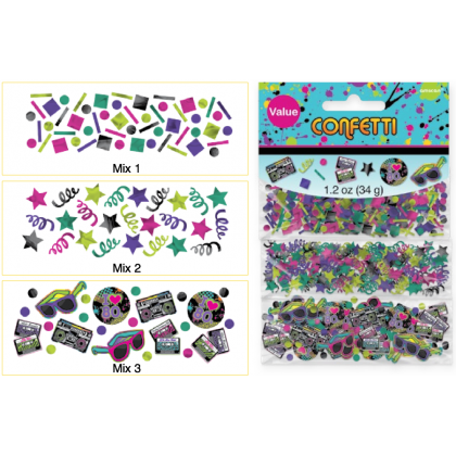Totally 80's Value Pack Confetti - Foil & Paper