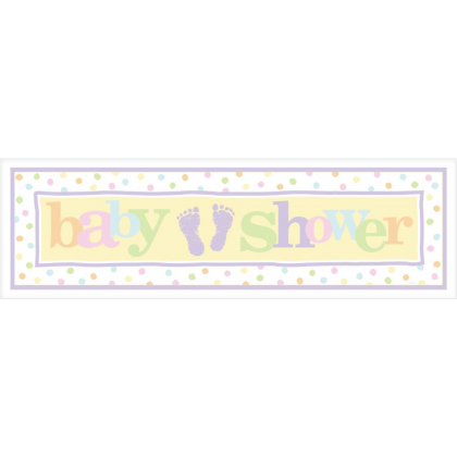 65" x 20" Baby Steps Gaint Sign Banner - Plastic