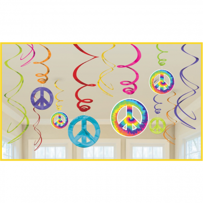 Feeling Groovy Value Pack Foil Swirl Decorations