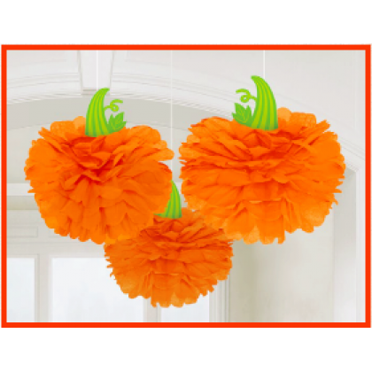 Pumpkins Paper Fluffy Decorations