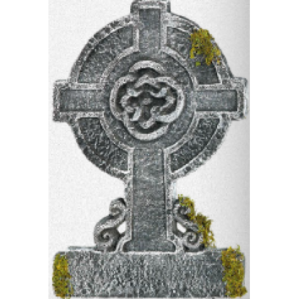 Cemetry Mossy Celtic Cross TombStone