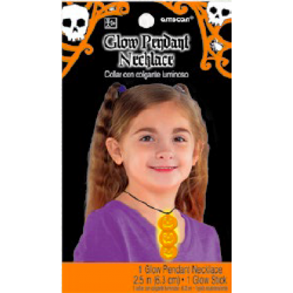 Halloween Glow Pendant Necklace - Pumpkin