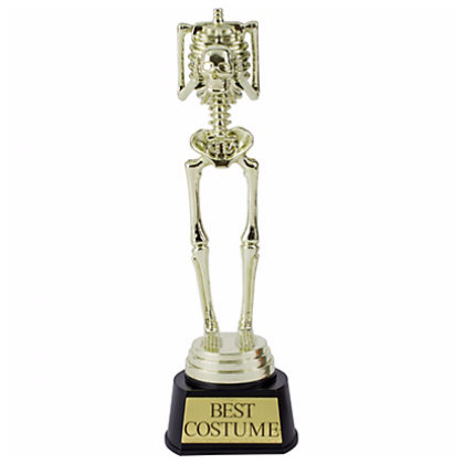 Halloween Best Costume Skeleton Plastic Trophy