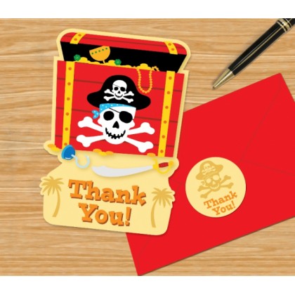Pirate's Treasure Postcard Thank You Cards