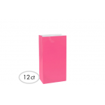 6 1/2"H x 3"W x 2"D Packaged Paper Bags BRIGHT PINK (Mini)