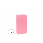 6 1/2"H x 3"W x 2"D Packaged Paper Bags NEW PINK (Mini)