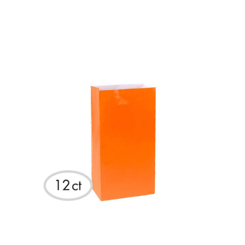 6 1/2"H x 3"W x 2"D Packaged Paper Bags ORANGE PEEL (Mini)