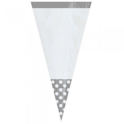 Silver Cone-Shaped Cello Bag