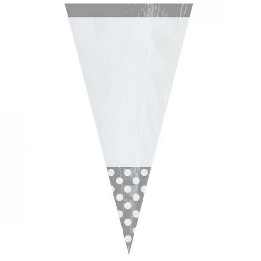 Silver Cone-Shaped Cello Bag