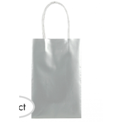 5"H x 3 5/16"W x 2"D Kraft Paper Bags Silver
