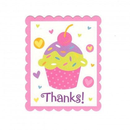 Cupcake Party Postcard Thank You Cards