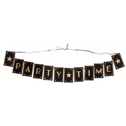 Party Time Ribbon Letter Banner - H-S Cardboard Pennants