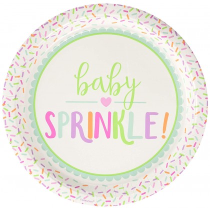 Baby Sprinkle Round Plates, 10 1/2"