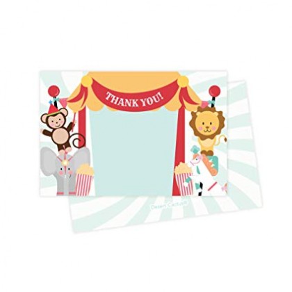 Fisher Price™ 1st Birthday Circus Postcard Thank You Cards