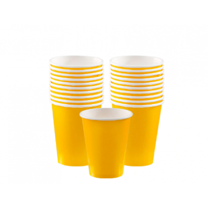 Yellow Sunshine Cups, 9oz. - Paper