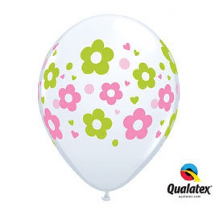 Q 11" Round Daisies/Dots/Hearts