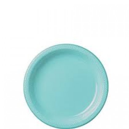 Robin's-egg Blue Festive Occasion® Plastic Tableware  Plates, 7"