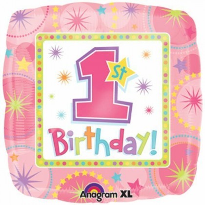 S40 17" ONE-DERFUL Girl 1ST Birthday Standard HX® S40 17" ONE-DERFUL Girl 1ST Birthday Standard HX®