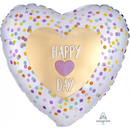 S40 17" Satin Infused Heart Day Standard HX®