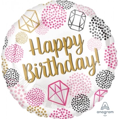 S40 17" Happy Birthday Gems Standard HX® S40