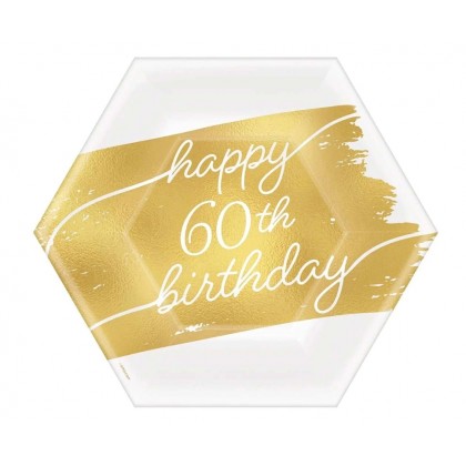 GOLDEN AGE BDAY 60TH-7" PLATE