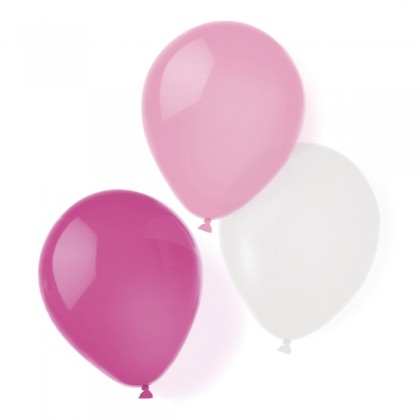 8 Latex Balloons Hot Pink