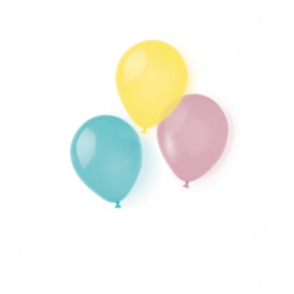 8 Latex Balloons Pastel Rainbow