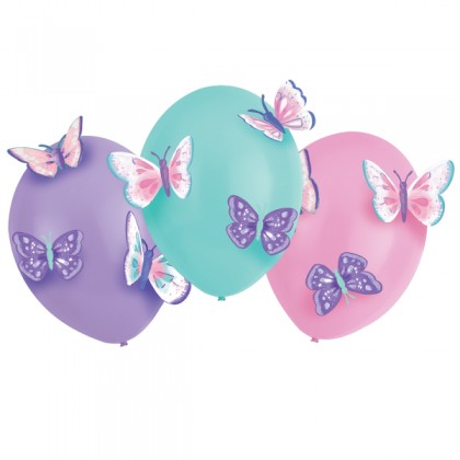 3 Latex Balloons Flutter with Paper Additions