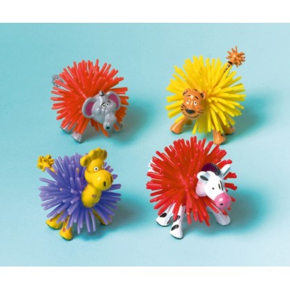 8 Woolly Zoo Animals Plastic 7 x 4 x 4 cm