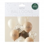 Balloon Bundle - Mixed Slogan and Confetti - Taupe