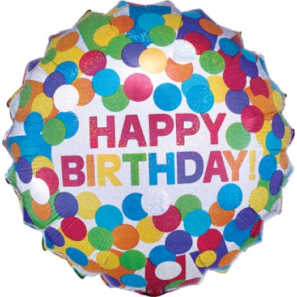 P40 Primary Rainbow Birthday Jumbo Holographic