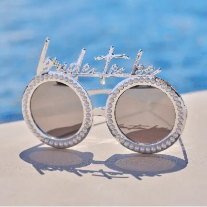 Sunglasses - The Bride - Silver with Pearls
