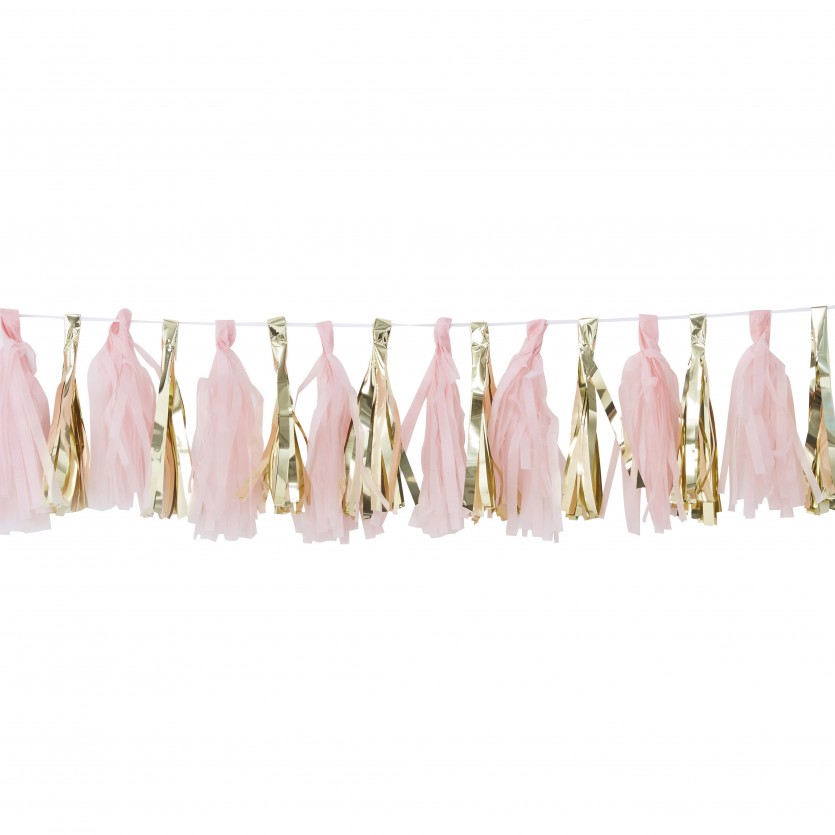 Tassel Garland - Pink & Gold